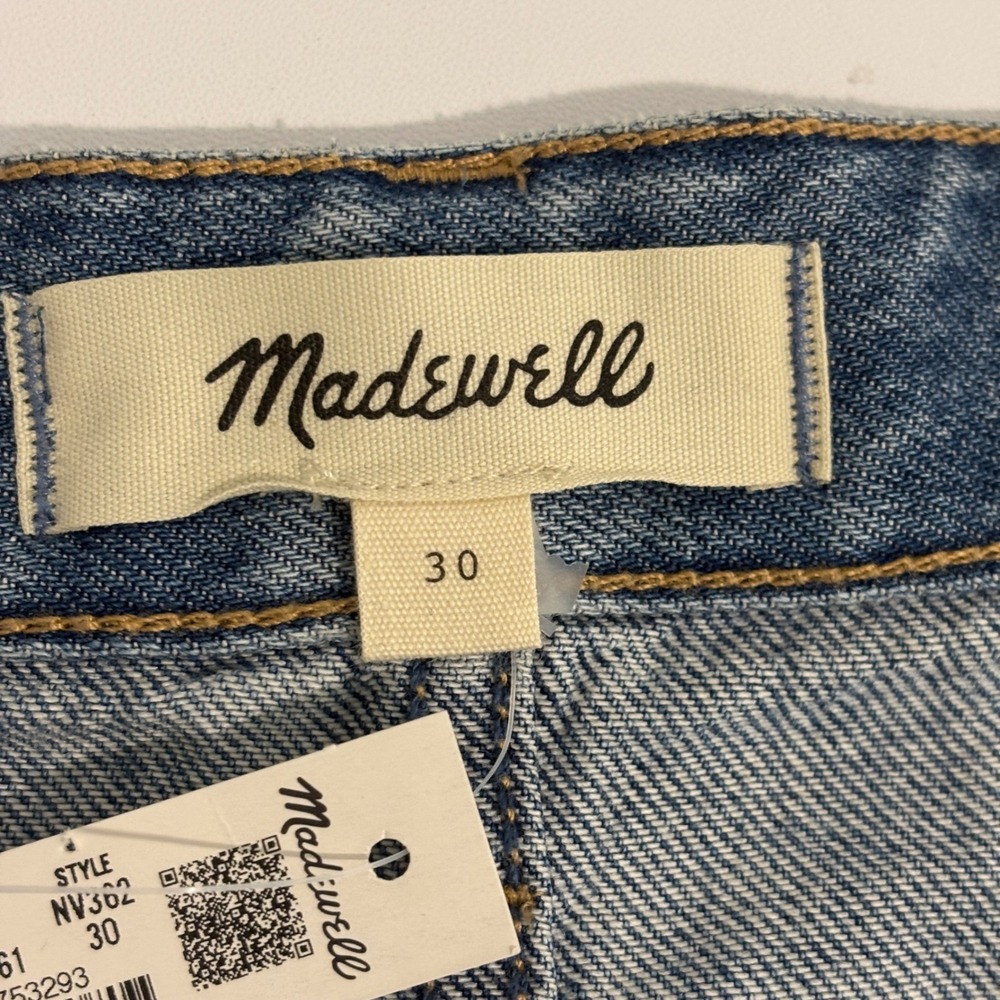New Madewell Blue Jean Denim Midi Skirt Womens 30 Flare A-Line Boho Cotton Blend - Picture 2 of 10